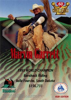 1996 High Gear Rodeo Crown Jewels #60 Marvin Garrett Back
